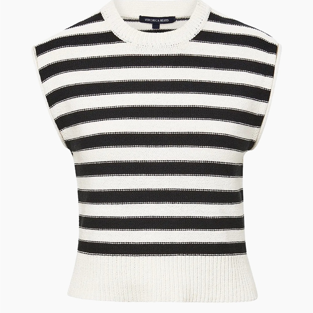 Veronica Beard VERA Striped cotton sweater Small